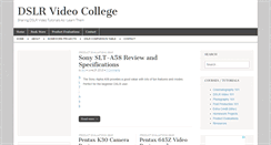 Desktop Screenshot of dslrvideocollege.com