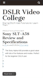 Mobile Screenshot of dslrvideocollege.com